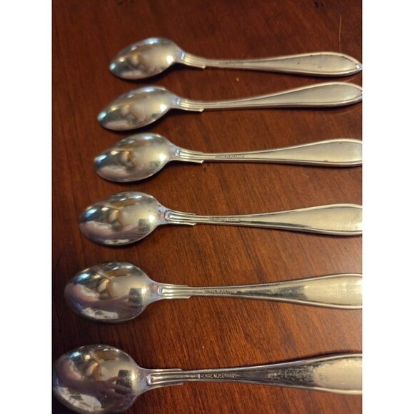 Gense ALP 45GR‎ GEN4 Five O'Clock Spoons  5 1/8" Silverplate Lot of 6 - Picture 14 of 16